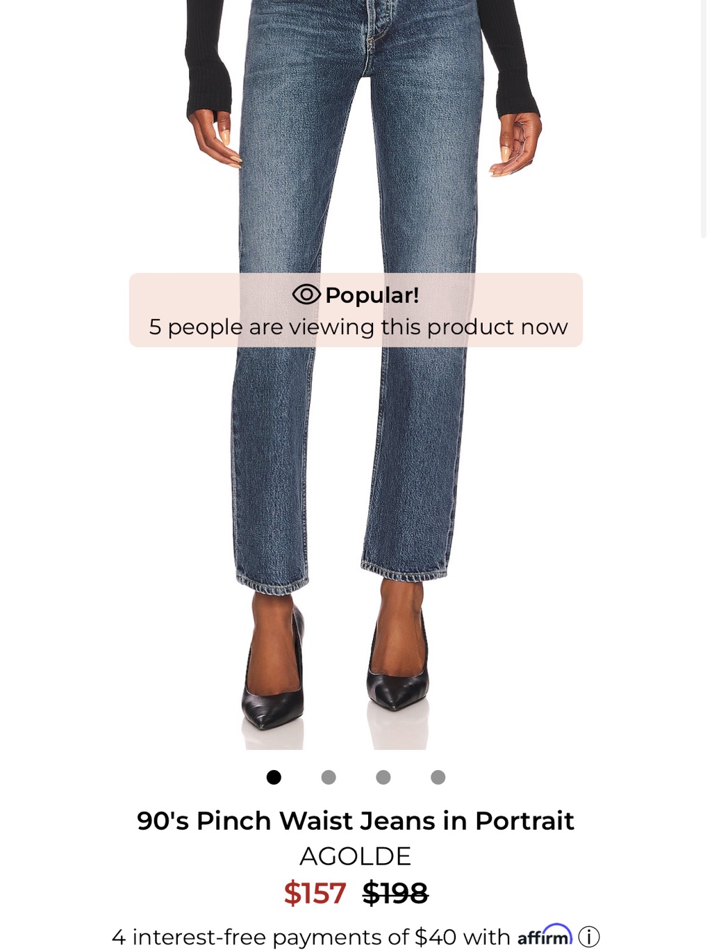 Agolde 90âs Pinch Straight-Leg Jeans In Portrait Blue Wash